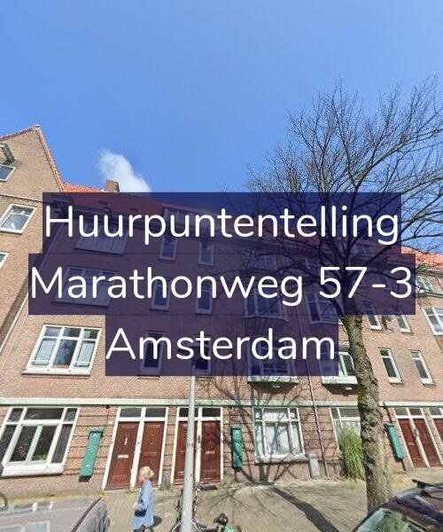 Foto gevel Huurpuntentelling voor Marathonweg 57-3, Amsterdam