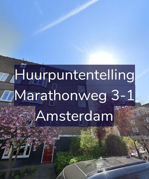 Foto gevel Huurpuntentelling voor Marathonweg 3-1, Amsterdam