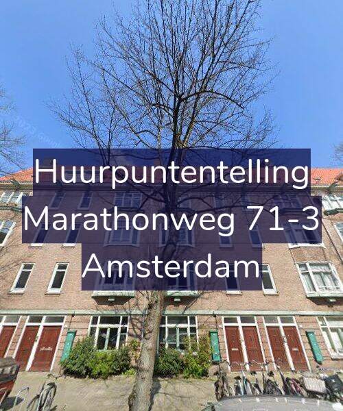 Foto gevel Huurpuntentelling voor Marathonweg 71-3, Amsterdam