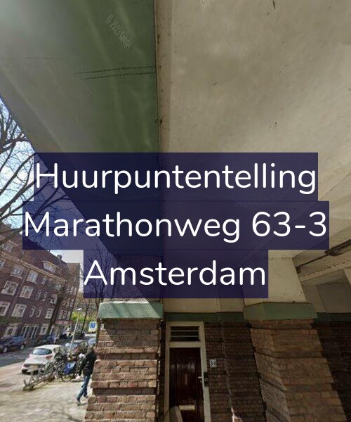 Foto gevel Huurpuntentelling voor Marathonweg 63-3, Amsterdam