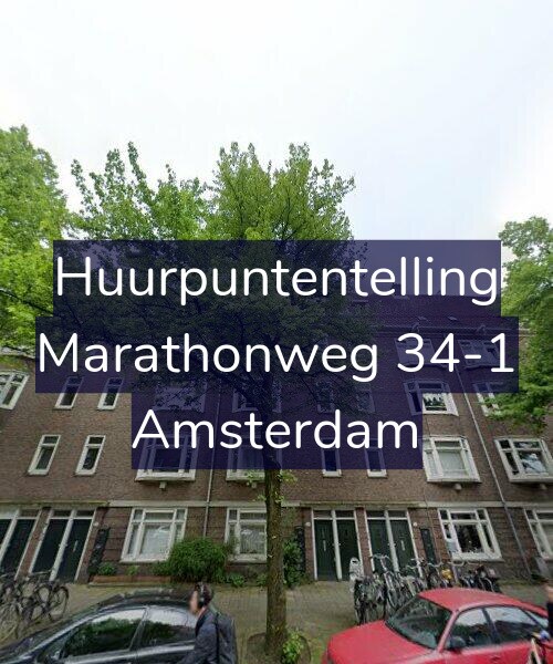 Foto gevel Huurpuntentelling voor Marathonweg 34-1, Amsterdam