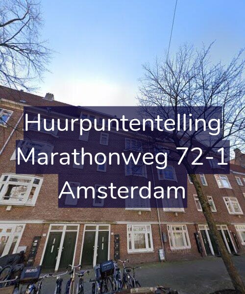 Foto gevel Huurpuntentelling voor Marathonweg 72-1, Amsterdam