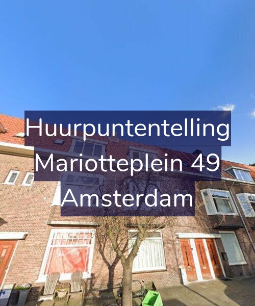 Foto gevel Huurpuntentelling voor Mariotteplein 49, Amsterdam