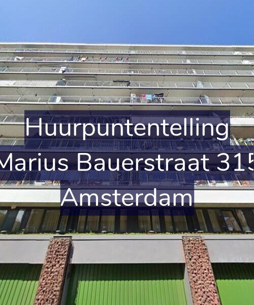 Foto gevel Huurpuntentelling voor Marius Bauerstraat 315, Amsterdam