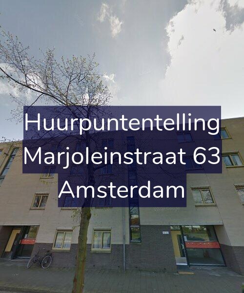 Foto gevel Huurpuntentelling voor Marjoleinstraat 63, Amsterdam