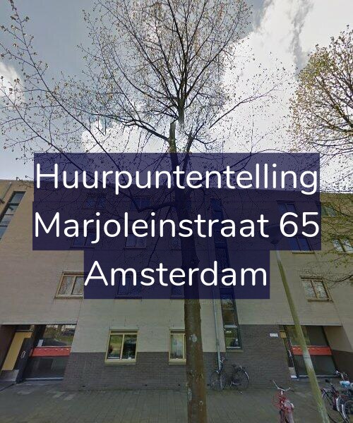Foto gevel Huurpuntentelling voor Marjoleinstraat 65, Amsterdam