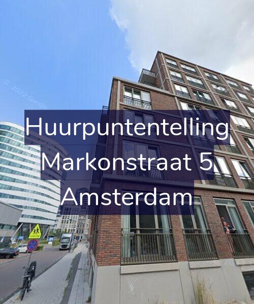 Foto gevel Huurpuntentelling voor Markonstraat 5, Amsterdam