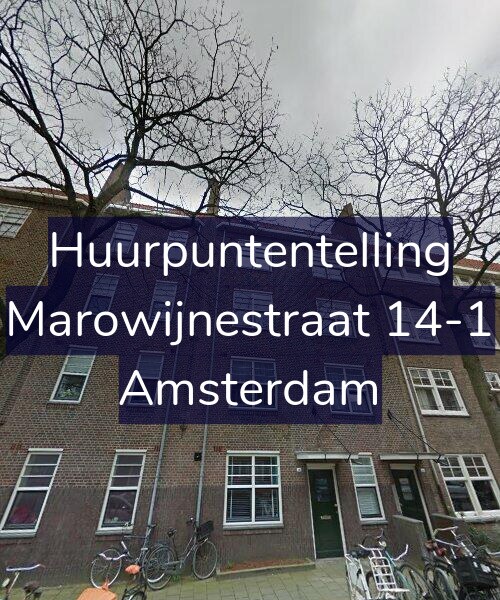 Foto gevel Huurpuntentelling voor Marowijnestraat 14-1, Amsterdam