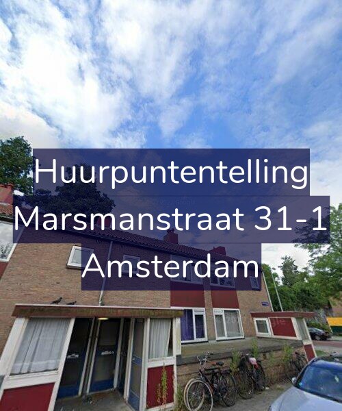 Foto gevel Huurpuntentelling voor Marsmanstraat 31-1, Amsterdam