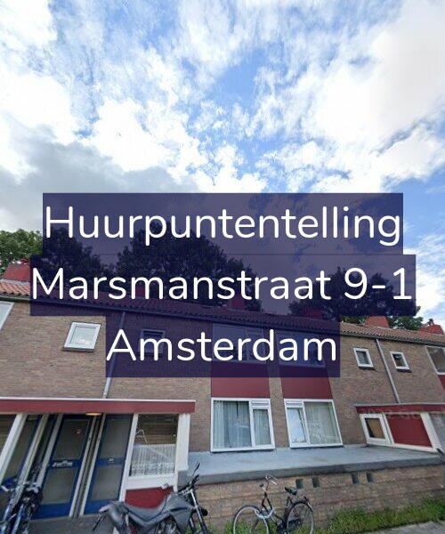 Foto gevel Huurpuntentelling voor Marsmanstraat 9-1, Amsterdam