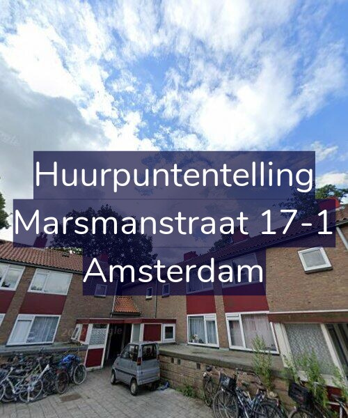 Foto gevel Huurpuntentelling voor Marsmanstraat 17-1, Amsterdam