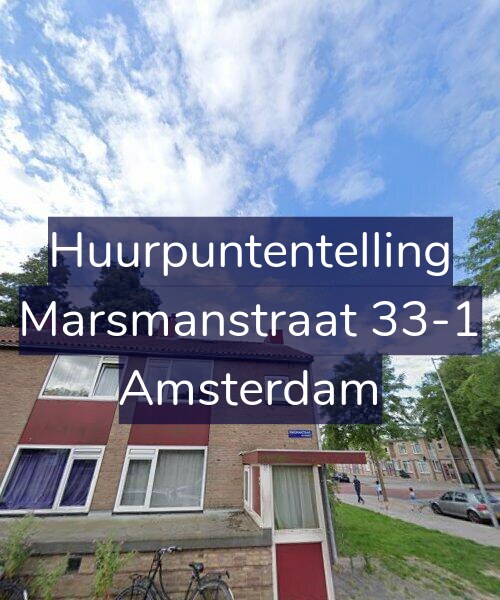Foto gevel Huurpuntentelling voor Marsmanstraat 33-1, Amsterdam