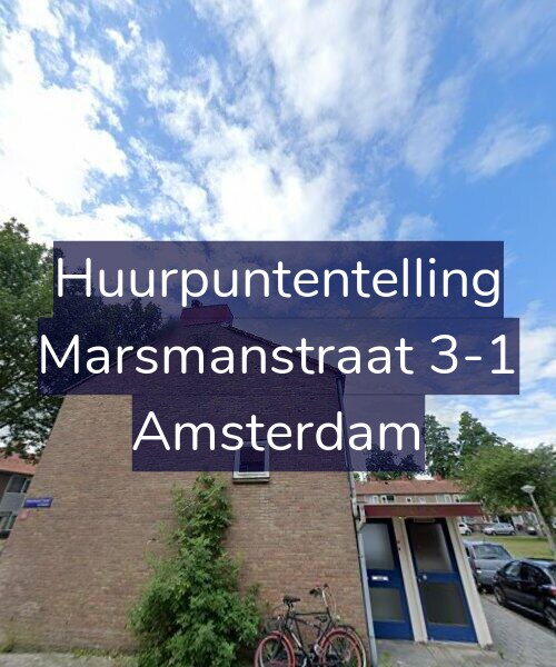 Foto gevel Huurpuntentelling voor Marsmanstraat 3-1, Amsterdam