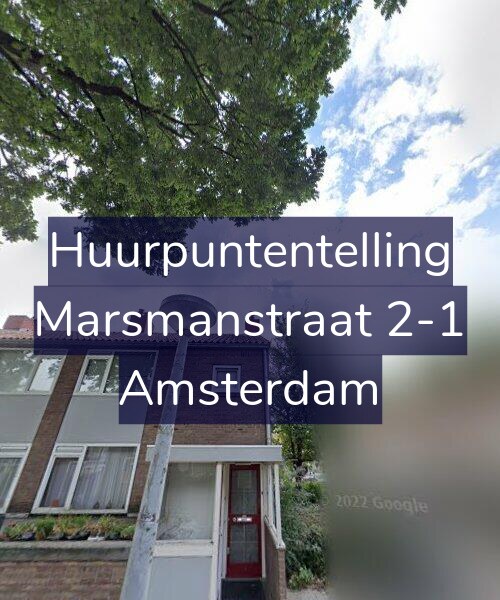Foto gevel Huurpuntentelling voor Marsmanstraat 2-1, Amsterdam