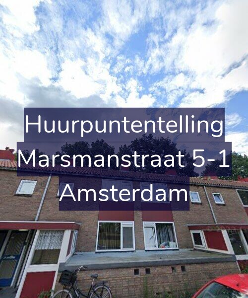 Foto gevel Huurpuntentelling voor Marsmanstraat 5-1, Amsterdam