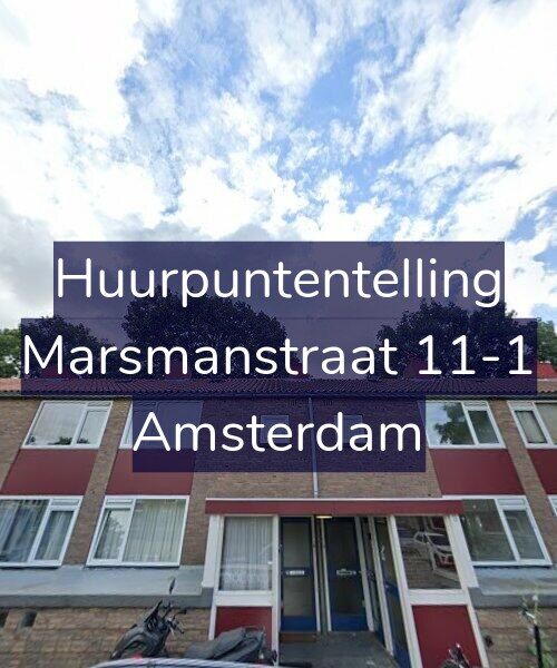 Foto gevel Huurpuntentelling voor Marsmanstraat 11-1, Amsterdam