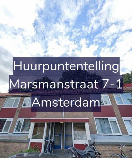 Foto gevel Huurpuntentelling voor Marsmanstraat 7-1, Amsterdam