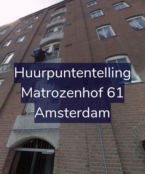 Foto gevel Huurpuntentelling voor Matrozenhof 61, Amsterdam