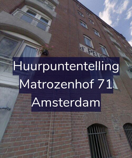 Foto gevel Huurpuntentelling voor Matrozenhof 71, Amsterdam