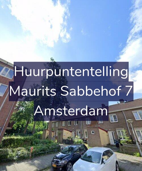 Foto gevel Huurpuntentelling voor Maurits Sabbehof 7, Amsterdam