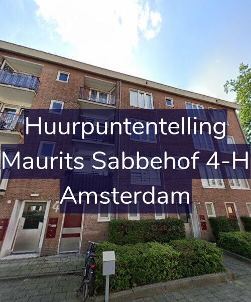 Foto gevel Huurpuntentelling voor Maurits Sabbehof 4-H, Amsterdam