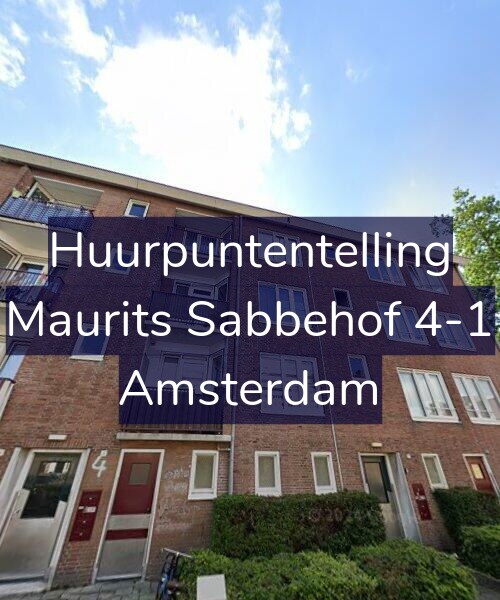 Foto gevel Huurpuntentelling voor Maurits Sabbehof 4-1, Amsterdam
