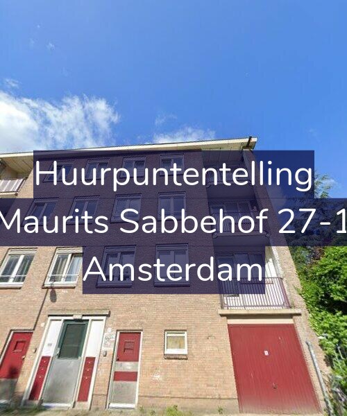 Foto gevel Huurpuntentelling voor Maurits Sabbehof 27-1, Amsterdam