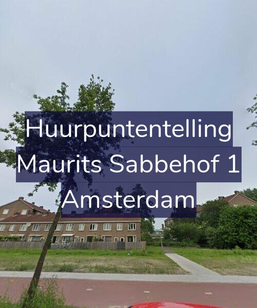 Foto gevel Huurpuntentelling voor Maurits Sabbehof 1, Amsterdam