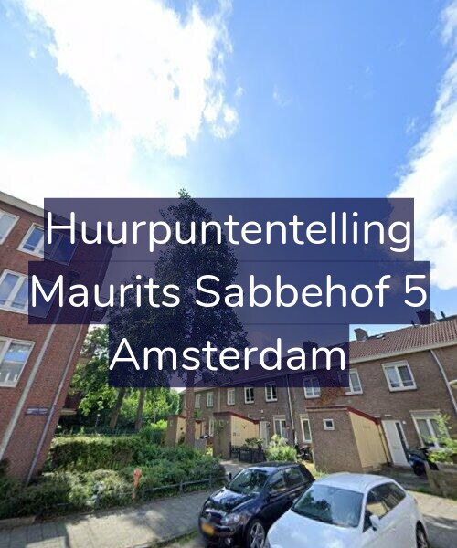 Foto gevel Huurpuntentelling voor Maurits Sabbehof 5, Amsterdam