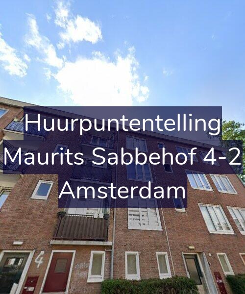 Foto gevel Huurpuntentelling voor Maurits Sabbehof 4-2, Amsterdam