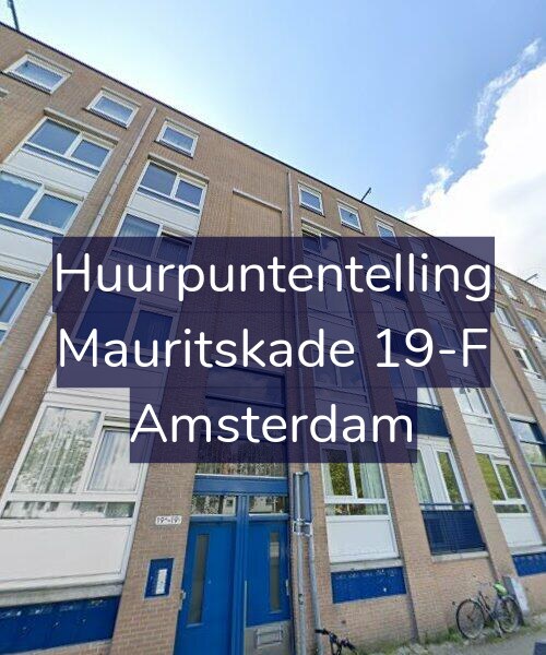 Foto gevel Huurpuntentelling voor Mauritskade 19-F, Amsterdam
