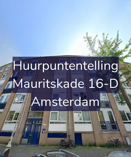 Foto gevel Huurpuntentelling voor Mauritskade 16-D, Amsterdam