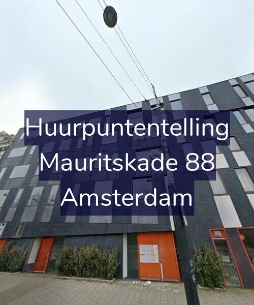 Foto gevel Huurpuntentelling voor Mauritskade 88, Amsterdam
