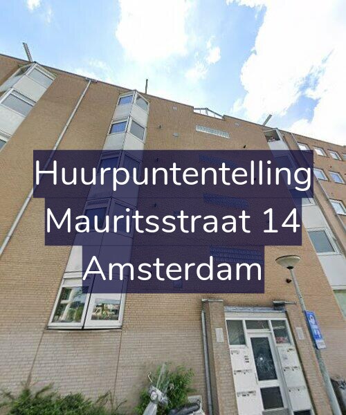 Foto gevel Huurpuntentelling voor Mauritsstraat 14, Amsterdam