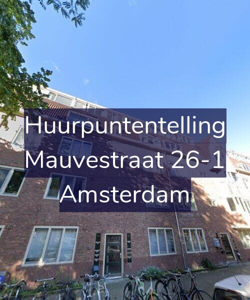 Foto gevel Huurpuntentelling voor Mauvestraat 26-1, Amsterdam