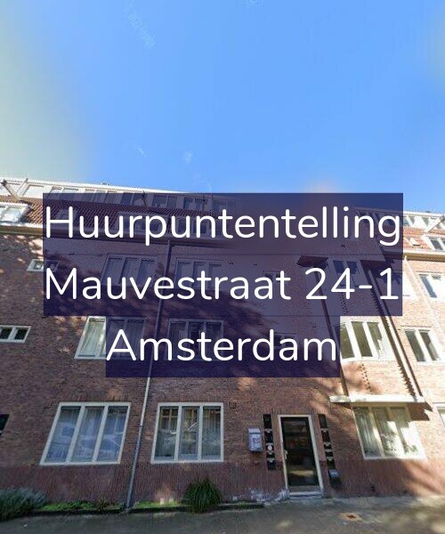 Foto gevel Huurpuntentelling voor Mauvestraat 24-1, Amsterdam