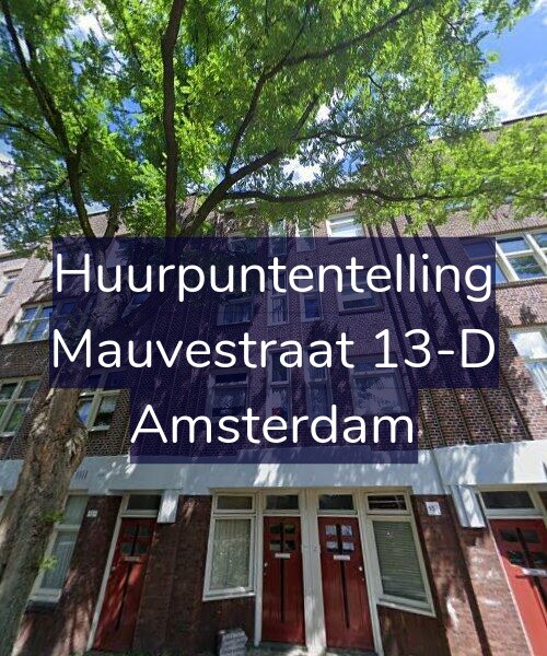 Foto gevel Huurpuntentelling voor Mauvestraat 13-D, Amsterdam