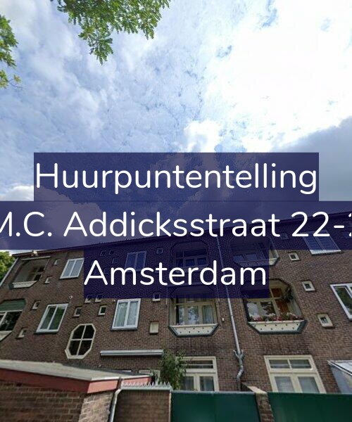 Foto gevel Huurpuntentelling voor M.C. Addicksstraat 22-2, Amsterdam