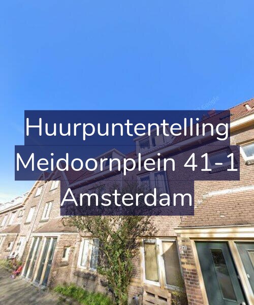 Foto gevel Huurpuntentelling voor Meidoornplein 41-1, Amsterdam