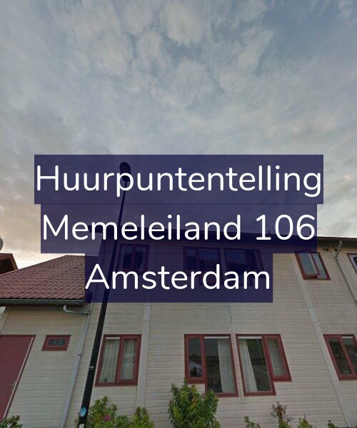 Foto gevel Huurpuntentelling voor Memeleiland 106, Amsterdam