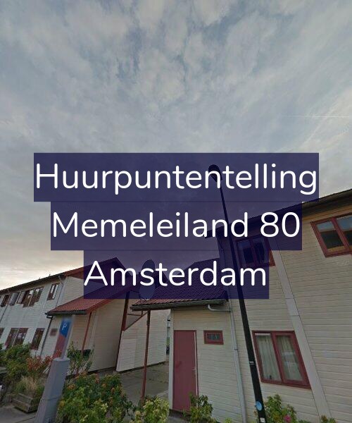 Foto gevel Huurpuntentelling voor Memeleiland 80, Amsterdam