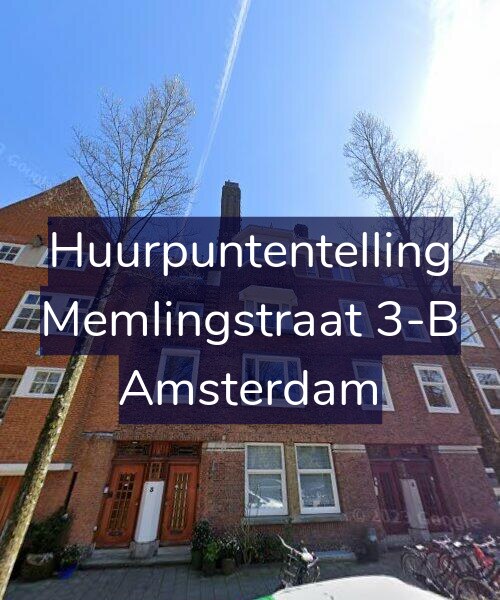 Foto gevel Huurpuntentelling voor Memlingstraat 3-B, Amsterdam