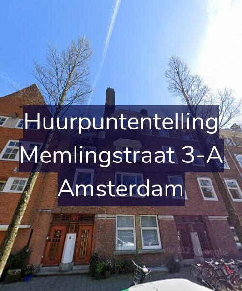Foto gevel Huurpuntentelling voor Memlingstraat 3-A, Amsterdam