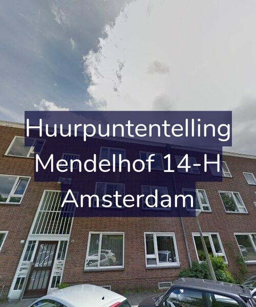 Foto gevel Huurpuntentelling voor Mendelhof 14-H, Amsterdam