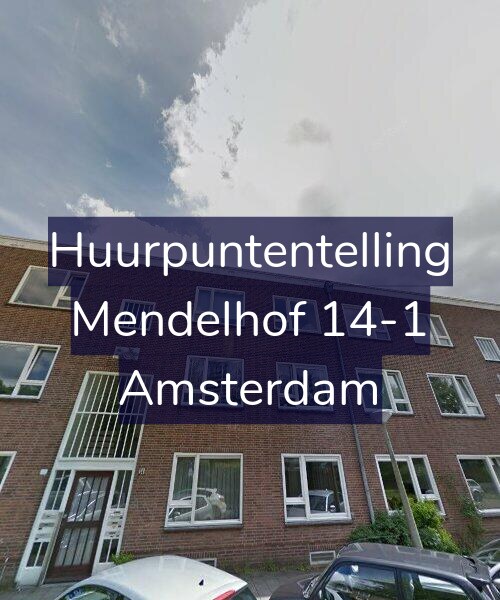 Foto gevel Huurpuntentelling voor Mendelhof 14-1, Amsterdam