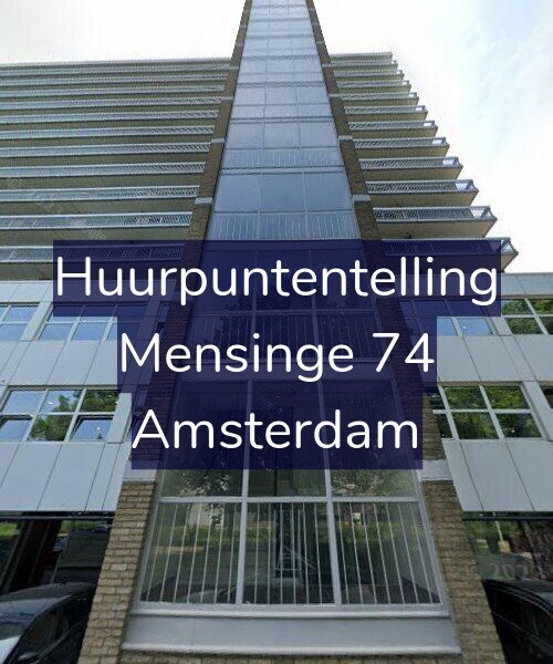 Foto gevel Huurpuntentelling voor Mensinge 74, Amsterdam