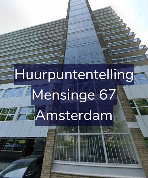 Foto gevel Huurpuntentelling voor Mensinge 67, Amsterdam