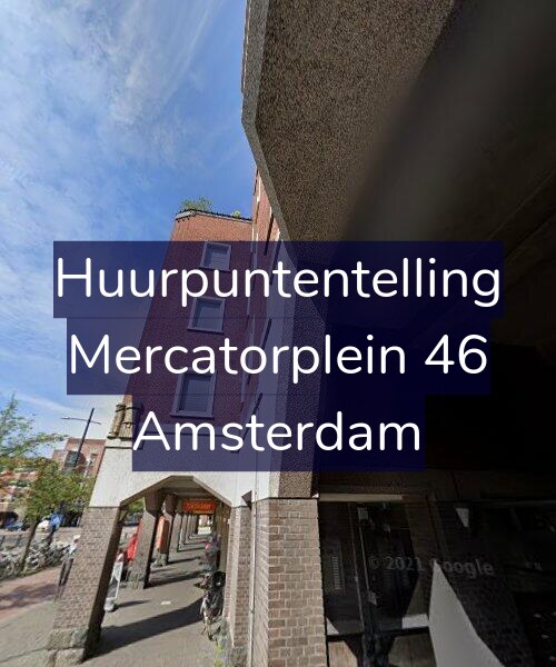 Foto gevel Huurpuntentelling voor Mercatorplein 46, Amsterdam