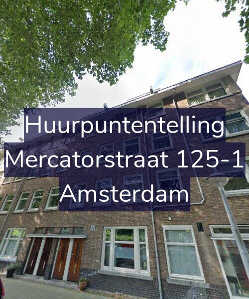 Foto gevel Huurpuntentelling voor Mercatorstraat 125-1, Amsterdam