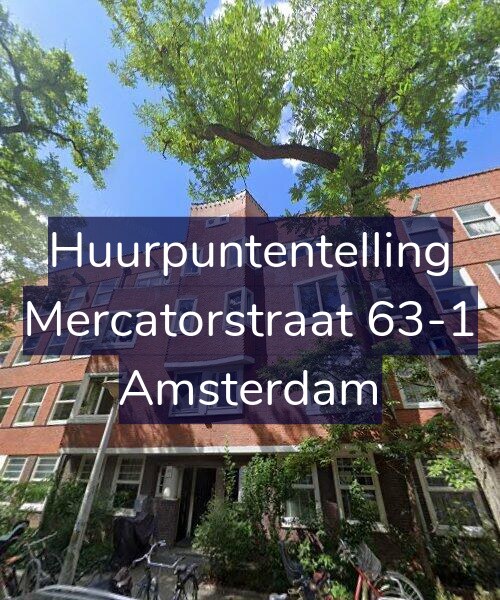 Foto gevel Huurpuntentelling voor Mercatorstraat 63-1, Amsterdam